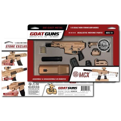 GoatGuns Sig Sauer MCX Coyote Miniature 1/3 Scale Die Cast  Gun Model Dealer Exclusive