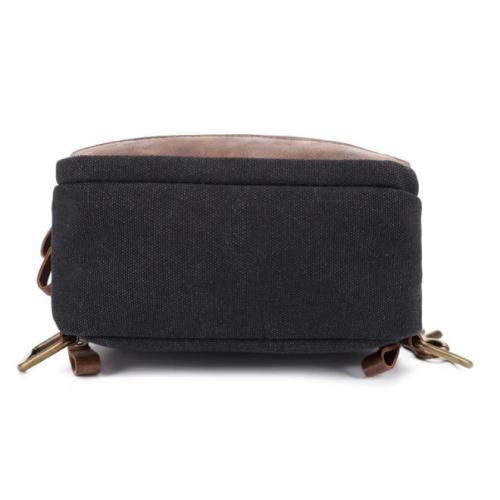 Jessie & James Glacier Unisex Canvas Sling Shoulder Concealed Backpack Black