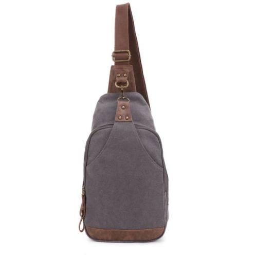 Jessie & James Glacier Unisex Canvas Sling Shoulder Concealed Backpack Gray