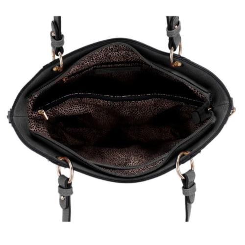 Jessie & James Austin Whipstitching Concealed Carry Lock and Key Tote Black