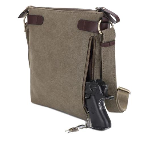 Jessie & James Bailey Concealed Carry Canvas Crossbody Olive
