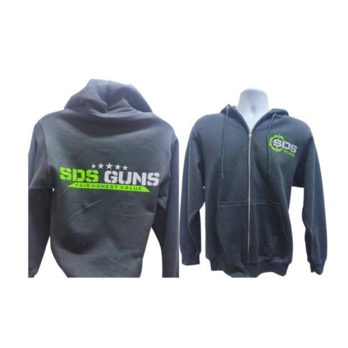 SDS Guns Black Hoody 2-Logo Medi