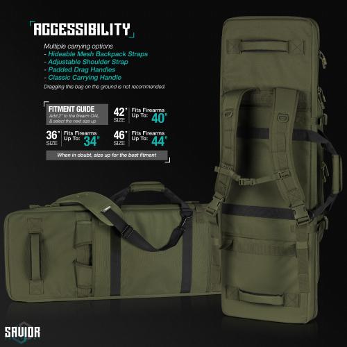  Double Rifle Bag - Specialist Series - 42" Green