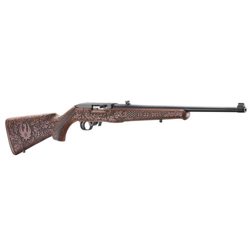 Ruger 31237 10/22 Sporter Collector's Series 22 LR 10+1 18.50" Satin Black Barrel, Black Drilled & Tapped Receiver, Engraved Altamont American Walnut