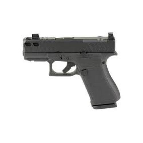 SHARK COAST GLOCK 43X, M.O.S, Striker Fired, Semi-automatic, Polymer Frame Pistol, Sub-Compact, 9MM, 3.41 Barrel, Black Finish, Suppressor Height Sights, Optic Ready, Zaffiri Precision Ported Barrel and Slide, 10 Rounds, 2 Magazines PX4350201FRMOS