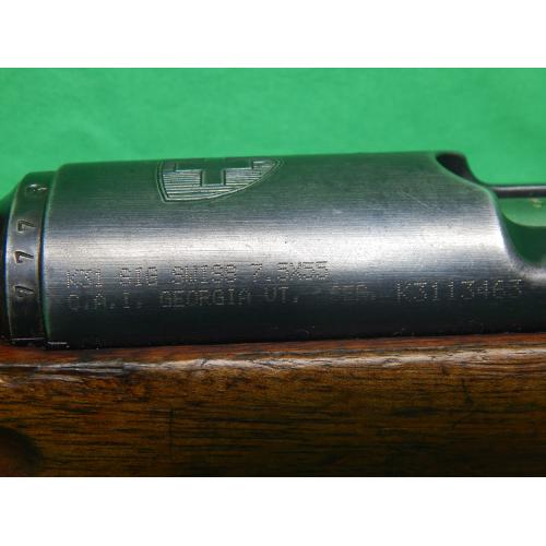 USED SWISS K31 7.5X55 SWISS 24" W/TROOP TAG & PEEP SIGHT