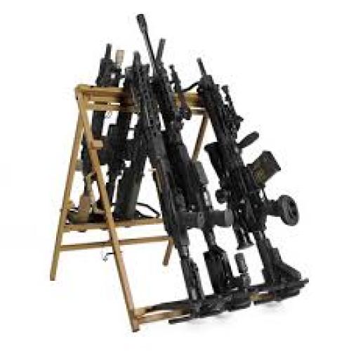 Savior Steel Rifle Rack - 9 SBR Rifle Stand - Tan