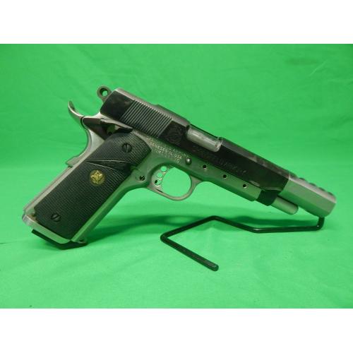 USED RARE SPRINGFIELD ARMORY PD9102 PDP DEFENDER 1911-A1 45ACP. 4" W/COMP 5.75" BBL. W/1-8RD MAG & C-MORE RED DOT. FAIR 90%+ SHOWS FINISH WEAR.  (Consignment)