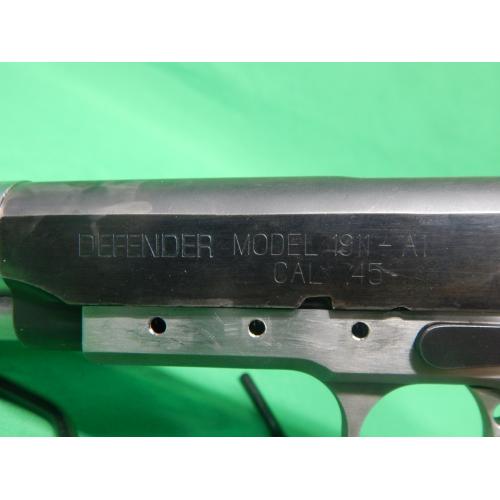 USED RARE SPRINGFIELD ARMORY PD9102 PDP DEFENDER 1911-A1 45ACP. 4" W/COMP 5.75" BBL. W/1-8RD MAG & C-MORE RED DOT. FAIR 90%+ SHOWS FINISH WEAR.  (Consignment)