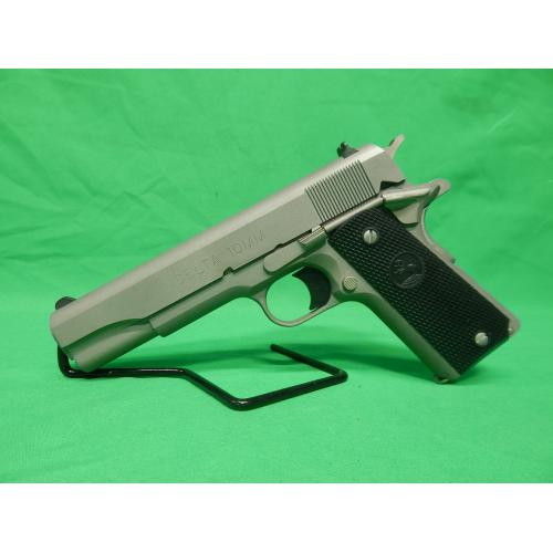 USED 1998 COLT O1091DELTA DELTA 10MM 5" 8RD 1911. SATIN STAINLESS SERIES 80 IN CASE W/1-MAG. 99%+. NOT MARKED DELTA ELITE. PONY NOT TRIANGLE GRIPS (Consignment)