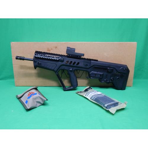 USED IWI SAR-B16L TAVOR SAR 5.56MM SEMI AUTO RIFLE. IN BOX W/1-30RD MAGPUL & TRIJICON RX01 RED DOT. EXCELLENT CONDITION. FACTORY TEST FIRED ONLY? 99% (Consignment)