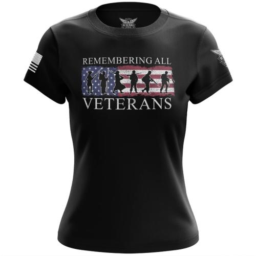VETERANS REMEMBERED WOMEN'S SHORT SLEEVE SHIRT 2XL