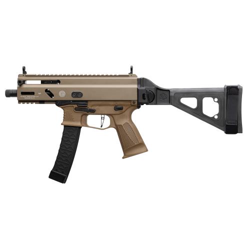 Grand Power 197892029971 SP9A3S Stribog 9mm Luger 30+1 5.50" Black Threaded Barrel, M-LOK Handguard, Flat Dark Earth Aluminum/Polymer Receiver w/Picat