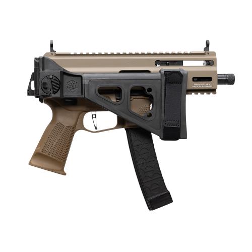 Grand Power 197892029971 SP9A3S Stribog 9mm Luger 30+1 5.50" Black Threaded Barrel, M-LOK Handguard, Flat Dark Earth Aluminum/Polymer Receiver w/Picat