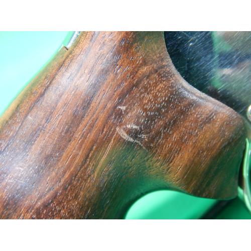 USED RARE SMITH & WESSON 12-3 .38SPL 1.875" 6RD REVOLVER. AIR WEIGHT NICKLE FINISH W/WOOD GRIPS. VERY GOOD 95% LIGHT WEAR NO FRECKLING (Consignment)