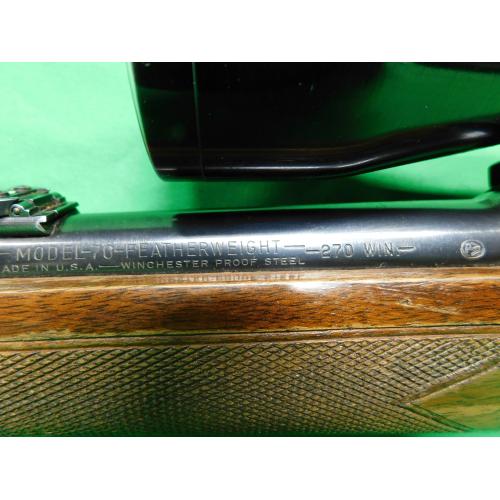 USED 1960 WINCHESTER MOD 70 FEATHER WEIGHT  270 WIN PRE 64 W\ SCOPE