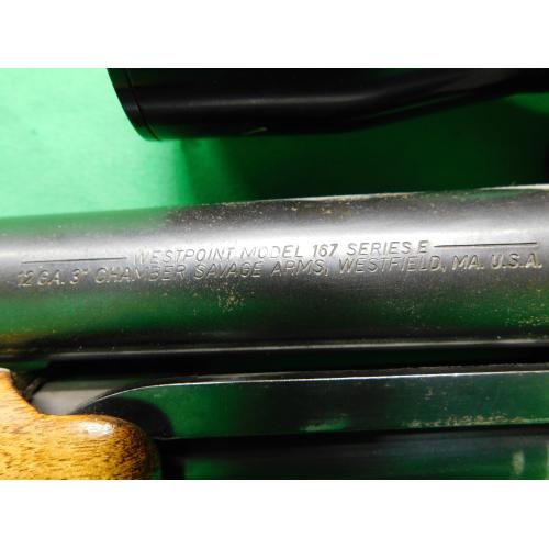 USED SAVAGE WESTPOINT MODEL 167 SERIES E 12GA 28" W/ YORK 2.5X32 SCOPE