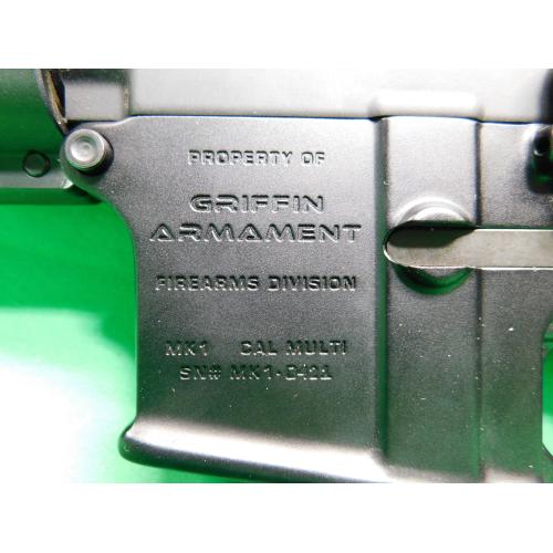 USED GRIFFIN ARMAMENT MK1 .223WYLE 9.5" AR PISTOL. PDW BRACE. NO MAG. BLACK. SUPPRESSOR BRAKE INSTALLED