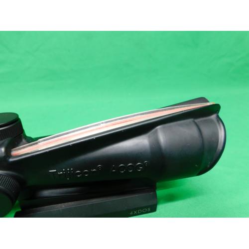 USED TRIJICON ACOG 3.5X35 RED CHEVRON W/ LA RUE TACTICAL QUICK DETACH MOUNT