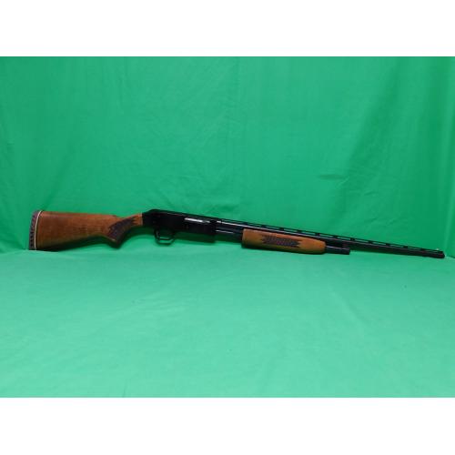 USED MOSSBERG 500E 410GA 26" PUMP SHOTGUN. BLUED/WOOD. VERY GOOD USED CONDITION 98%