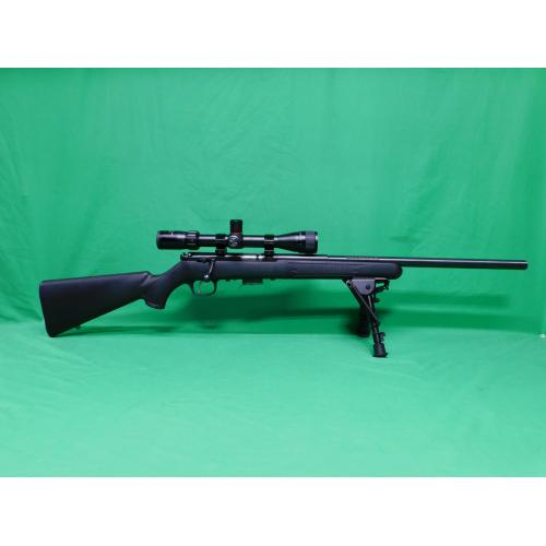 USED SAVAGE MODEL 93 .22 WIN MAG 20.5" BLUED BOLT ACTION RIFLE. W/SCOPE & 1 MAG. VERY GOOD CONDITION. 98%