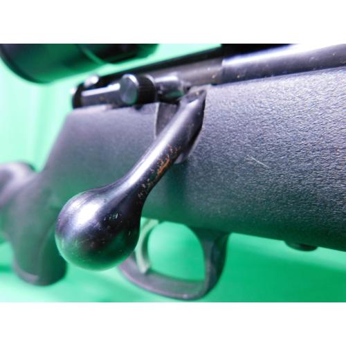 USED SAVAGE MODEL 93 .22 WIN MAG 20.5" BLUED BOLT ACTION RIFLE. W/SCOPE & 1 MAG. VERY GOOD CONDITION. 98%