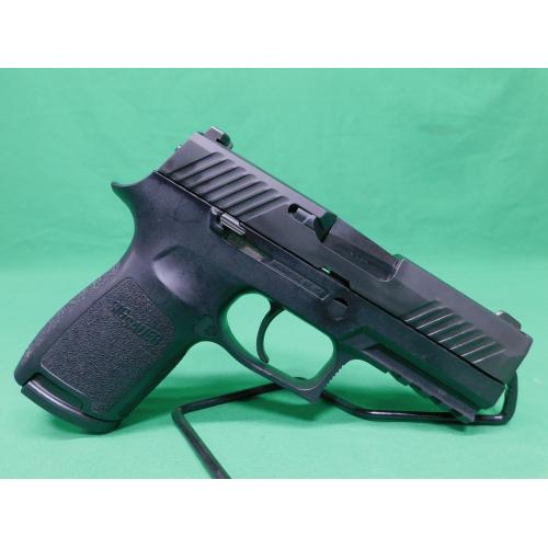 USED SIG SAUER P320 COMPACT .45ACP 4" BLACK PISTOL. 1-10RD MAG. GOOD USED CONDITION