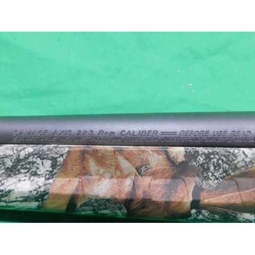 USED SAVAGE AXIS 223CAL 22" W/ 1 MAG CAMO 