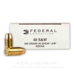 FEDERAL 40SWA 180 JHP 50