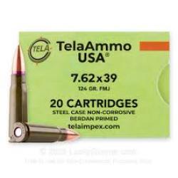 TelaAmmo USA 7.62x39mm 124 Grain