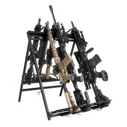 Steel Rifle Rack - 9 SBR Rifle Stand - Black