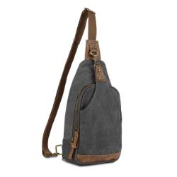 Jessie & James Glacier Unisex Canvas Sling Shoulder Concealed Backpack Gray
