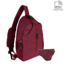 Jessie & James Kyle Minimalist Sling Shoulder Concealed Backpack Red
