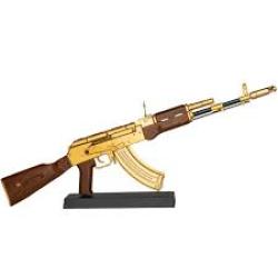 GoatGuns Gold AK47 Miniature  1/3 Scale Die Cast