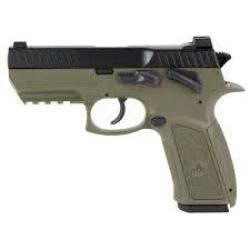 IWI US, Inc Jericho 941 Enhanced, Double Action/Single Action, Semi-automatic, Polymer Frame Pistol, Mid-Size, 9MM, 3.8 Barrel, Matte Finish, Olive Drab Green, Novak Sights, Thumb Safety, 17 Rounds, 2 Magazines J941PSL9OD-II