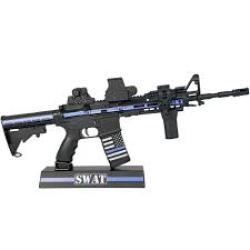 GoatGuns AR15 Model - Thin Blue Line/SWAT Miniature  1/3 Scale Die Cast
