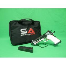 USED STEALTH ARMS PLATYPUS 9MM WITH SOFT CASE AND TWO MAGS 5.5