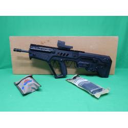 USED IWI SAR-B16L TAVOR SAR 5.56MM SEMI AUTO RIFLE. IN BOX W/1-30RD MAGPUL & TRIJICON RX01 RED DOT. EXCELLENT CONDITION. FACTORY TEST FIRED ONLY? 99% (Consignment)