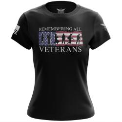 VETERANS REMEMBERED WOMEN'S SHORT SLEEVE SHIRT 2XL
