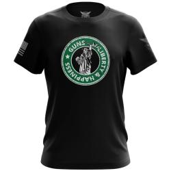 GUNS - LIBERTY AND HAPPINESS SHORT SLEEVE SHIRT LG