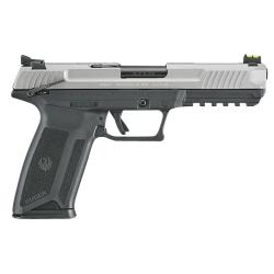 Ruger 57, TALO Edition, Double Action, Semi-automatic, Polymer Frame Pistol, Full Size, 5.7X28MM, 4.94 Barrel, Cerakote Finish, Shimmer Gold Slide, Fiber Optic Front and Adjustable Rear Sights, Ambidextrous Manual Safety, 20 Rounds, 2 Magazines, Ambi