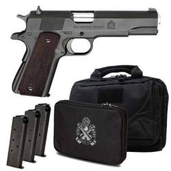 Springfield Mil-Spec, Semi-automatic, 1911, Full Size, 45 ACP, 5, Black, Wood, 7 Rounds, 1 Magazine, Match Grade, 3 Dot, Steel, Parkerized PBD9108L