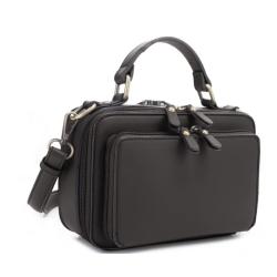 Jessie & James Pandora Compact Concealed Carry Crossbody Satchel Purse Dark Gray
