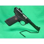 USED 10107 RUGER 22/45 MK III 22LR 5.5" HEAVY BARREL.  BLUED SEMI AUTO PISTOL. W/CASE & 2-10RD MAGS 98%