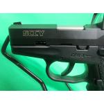 USED SCCY CPX-2 9MM 3" W/BOX, CRIMSON TRACE RED DOT, & (2) 10RD MAGS
