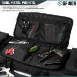 Savior Equipment RB-3612DG-VER2-BK - Urban Warefare - Double Rifle Case - Black