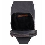 Jessie & James Glacier Unisex Canvas Sling Shoulder Concealed Backpack Black