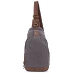 Jessie & James Glacier Unisex Canvas Sling Shoulder Concealed Backpack Gray