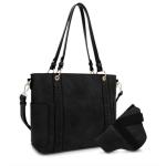 Jessie & James Austin Whipstitching Concealed Carry Lock and Key Tote Black