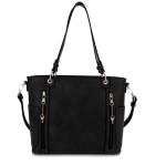 Jessie & James Austin Whipstitching Concealed Carry Lock and Key Tote Black